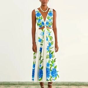 farm rio fruits queen scarf one-shoulder maxi dress Pink Fruits Queen Scarf One Shoulder Maxi Dress FARM Rio
